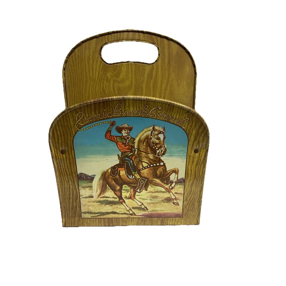 Vintage 1950's Roy Rogers Tin Lithograph Comic Book Corral